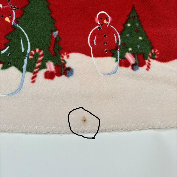 Christmas Throw Martha Stewart Everyday Fleece Blanket Holiday Snowman Cozy - Picture 2 of 7